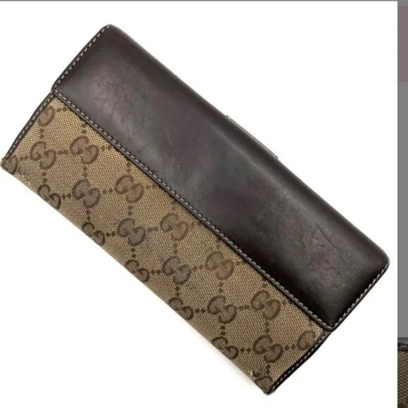 GUCCI Heart Long Wallet GG Canvas & Leather - Picture 5 of 10